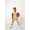 Boys Warm-Up Jogger, Khaki Navy Stripe - Pants - 2