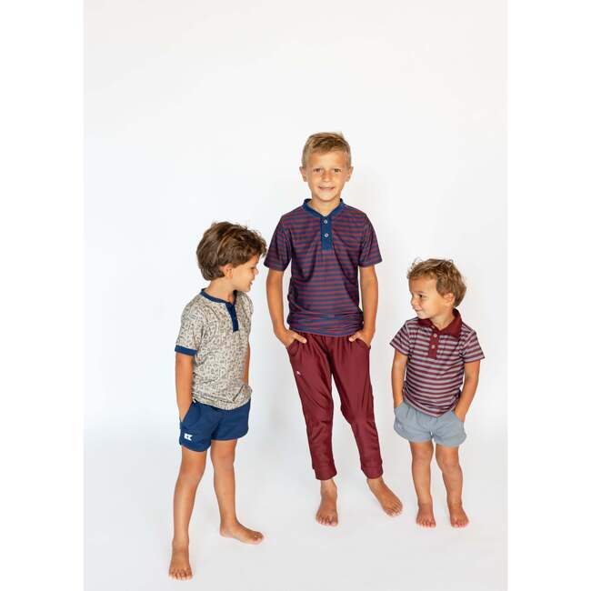 Boys Warm-up Jogger, Maroon - Pants - 3