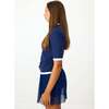Girls Pleated Skort, Navy - Skirts - 5