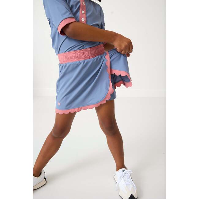 Girls Scalloped Skort, Slate - Skirts - 3