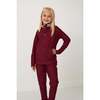 Girls Half Zip, Maroon - Sweatshirts - 3