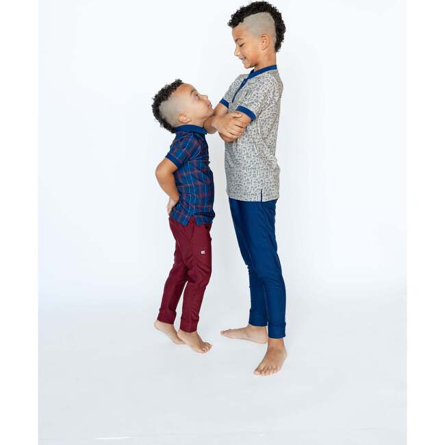 Boys Warm-up Jogger, Maroon - Pants - 4