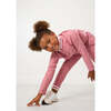 Girls Half Zip, Dusty Pink - Sweatshirts - 4