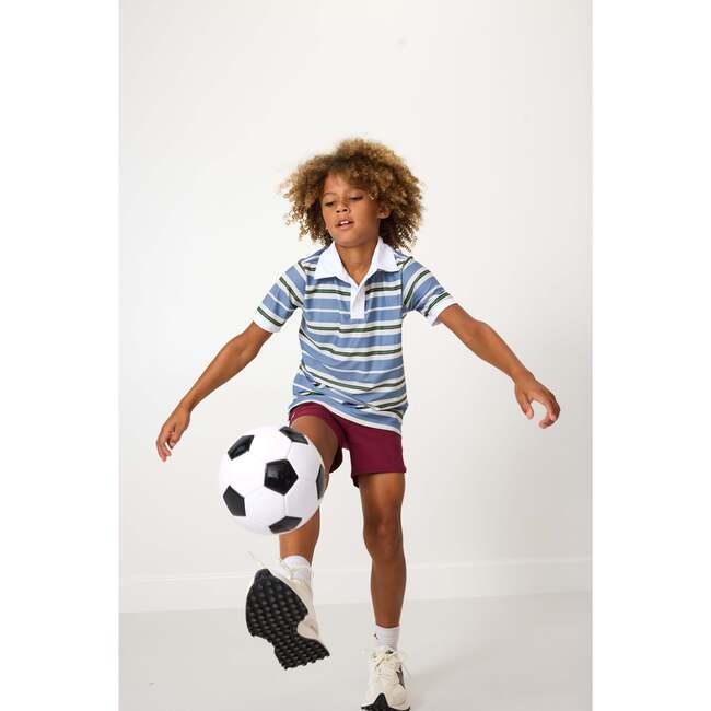 Boys Polo Shirt, Slate Stripe - Polo Shirts - 5