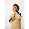 Boys Half Zip, Khaki Navy Stripe - Sweatshirts - 3