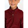 Boys Half Zip, Maroon - Sweatshirts - 4