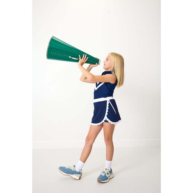 Girls Scalloped Skort, Navy - Skirts - 5