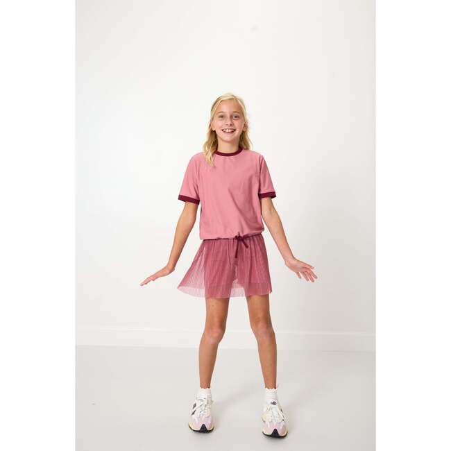 Girls Pleated Skort, Dusty Pink - Skirts - 4