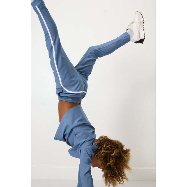 Boys Retro Warm-up Jogger, Slate - Pants - 4