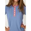 Girls Henley Top, Slate - T-Shirts - 5