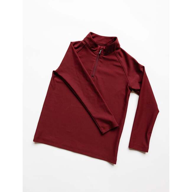 Boys Half Zip, Maroon - Sweatshirts - 5