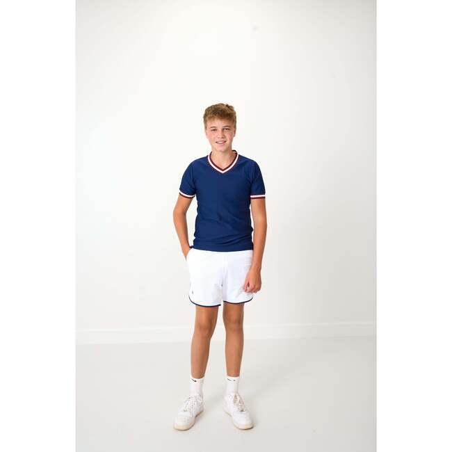 Boys Retro Mesh Super Short, White - Shorts - 6