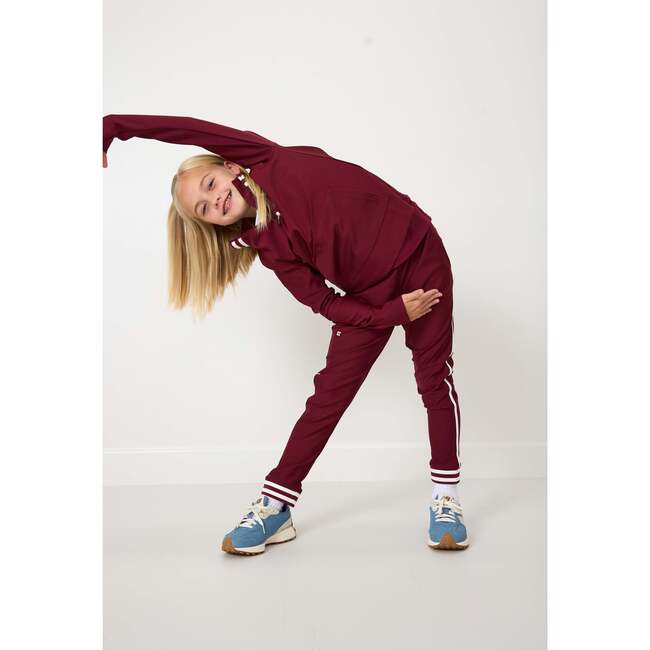 Girls Retro Jogger, Maroon - Pants - 6