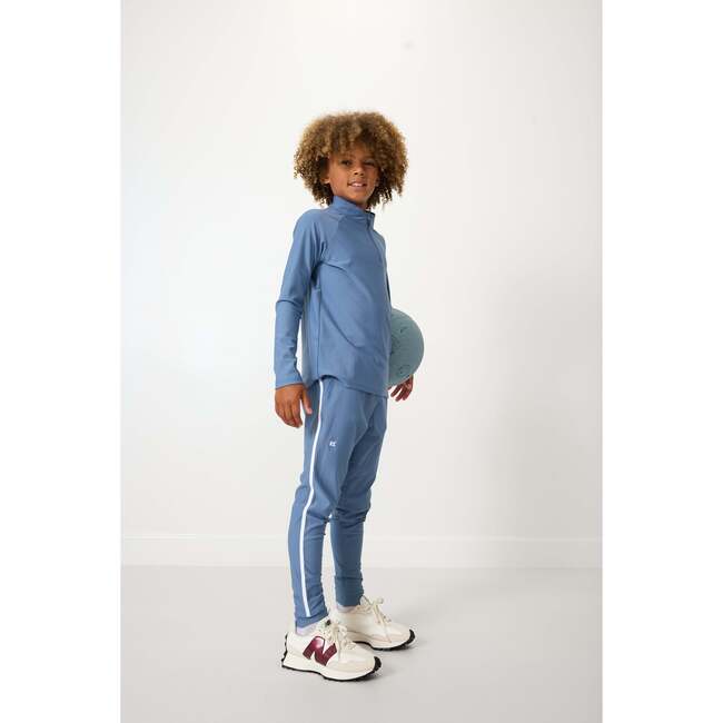 Boys Retro Warm-up Jogger, Slate - Pants - 6