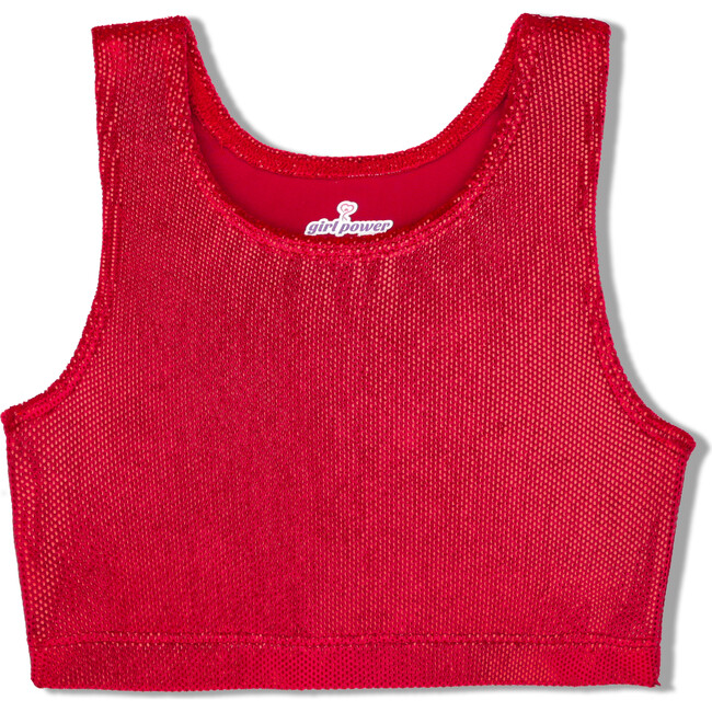 Red Dizzy Velvet Sports Bra Crop
