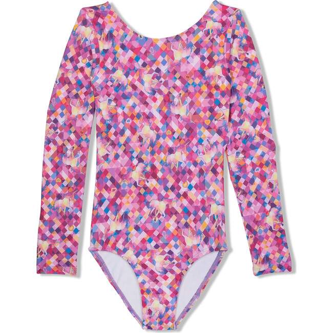 Mosaic Unicorn Long Sleeve Leotard
