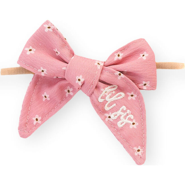 Lil Sis Bow Baby Headband, Mauve