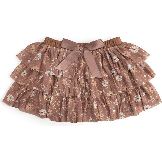 Ditsy Fall Floral Printed Tiered Tutu, Multi
