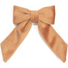 Spice Velvet Coquette Bow Clip, Orange - Hair Accessories - 1 - thumbnail