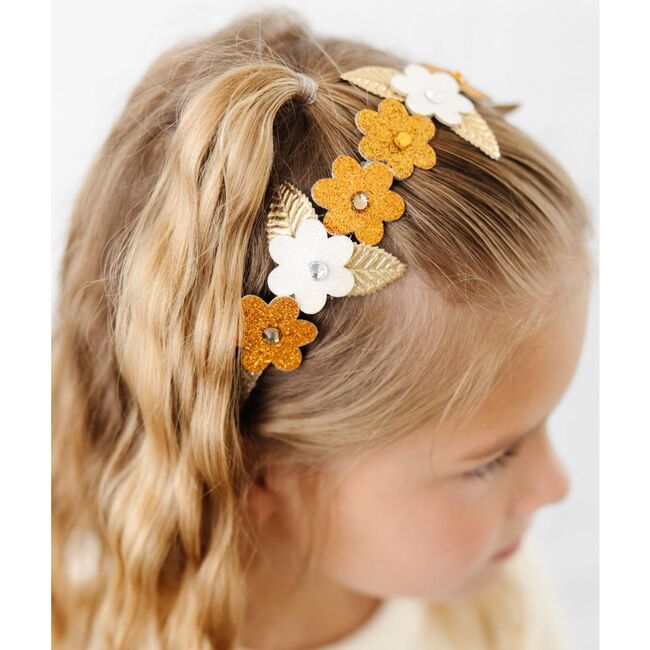 Boho Floral Glitter Headband, Multi - Headbands - 3