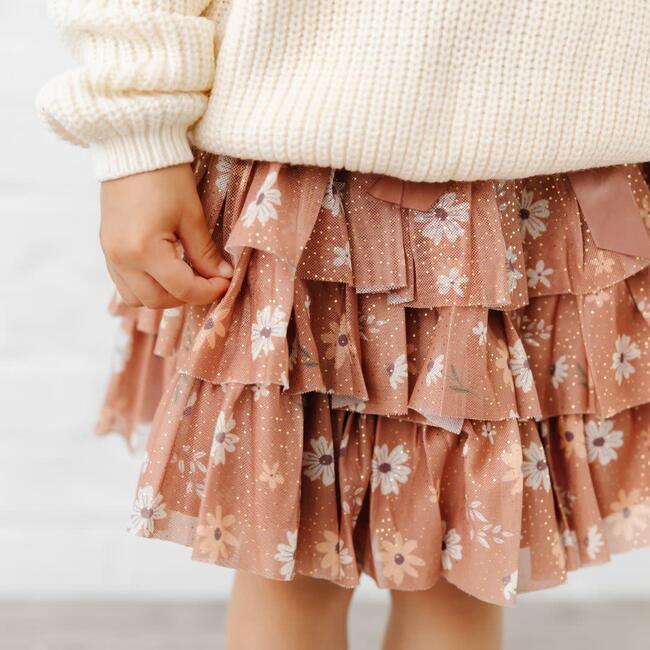 Ditsy Fall Floral Printed Tiered Tutu, Multi - Tutus - 3