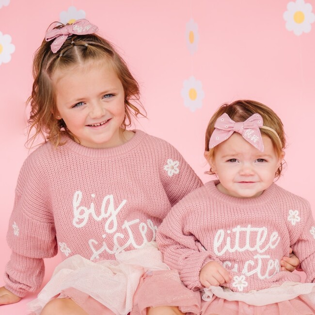 Little Sister Knit Sweater, Mauve - Sweatshirts - 5