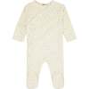 Velour Dot Pattern Wrap Footie, Girl - Footie Pajamas - 1 - thumbnail