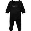 Velour Patch Footie, Black - Footie Pajamas - 1 - thumbnail