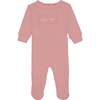 Velour Patch Footie, Pink - Footie Pajamas - 1 - thumbnail