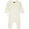 Velour Dot Pattern Wrap Footie, Boy - Footie Pajamas - 1 - thumbnail