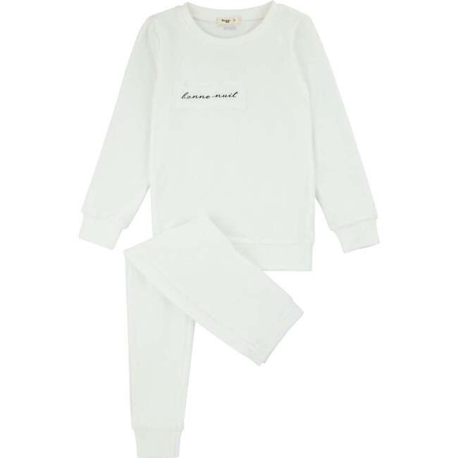 Velour Patch Loungewear Set, Ivory