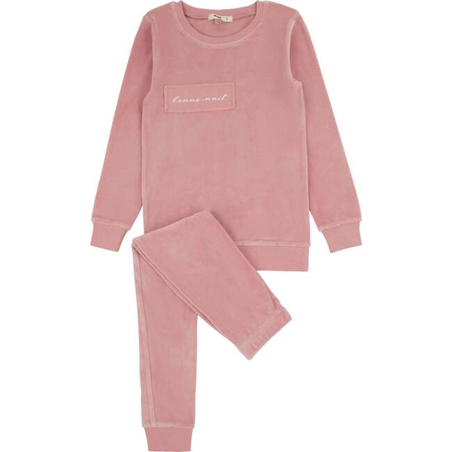 Velour Patch Loungewear Set, Pink