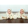 Velour Dot Pattern Wrap Footie, Boy - Footie Pajamas - 2