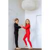 Bamboo Star Print Footie, Red - Footie Pajamas - 3