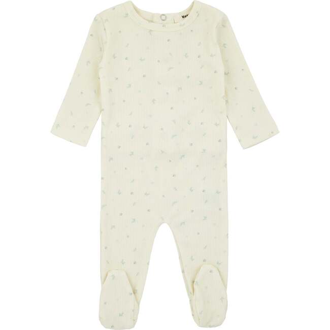 Bamboo Ribbed Floral Footie, Boy