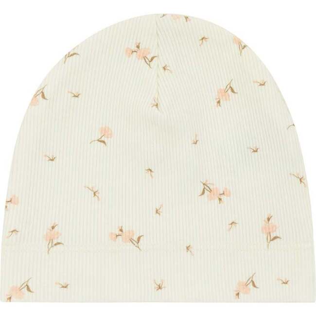 Bamboo Ribbed Floral Beanie, Girl