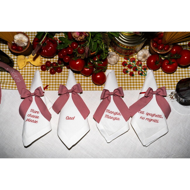 Italian Dinner Napkins, Red