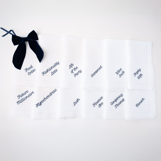 Party Archetype Dinner Napkins, Navy