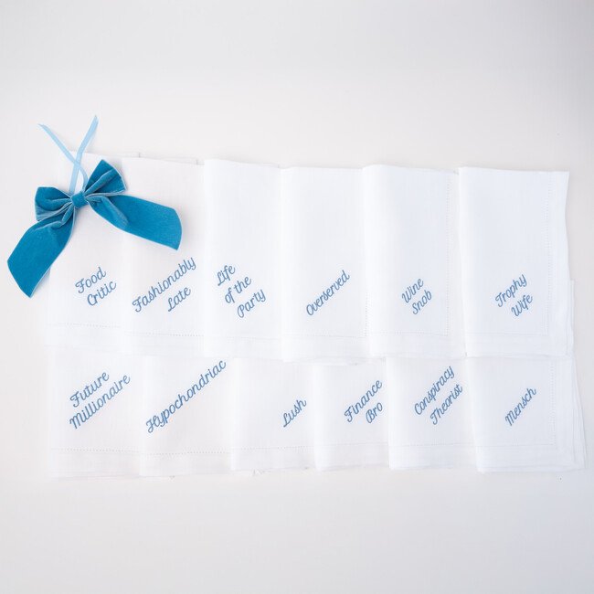 Party Archetype Dinner Napkins, Light Blue