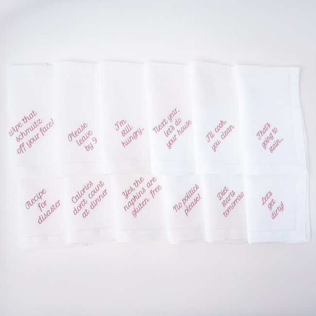 Mixed Messages Dinner Napkins,Dusty Rose - Tabletop - 2