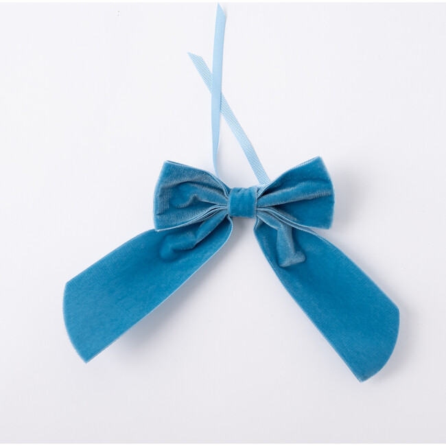 Velvet Napkin Bow, Light Blue