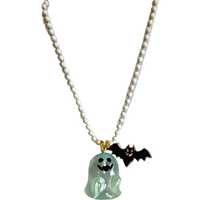 Halloween Ghost & Bat Necklace
