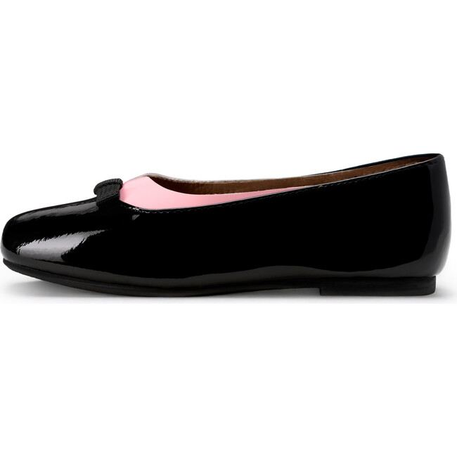 Josephine Ballet Flats, Black & Pink