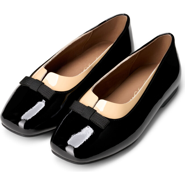 Josephine Ballet Flats, Black & Beige - Flats - 2
