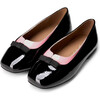 Josephine Ballet Flats, Black & Pink - Flats - 2