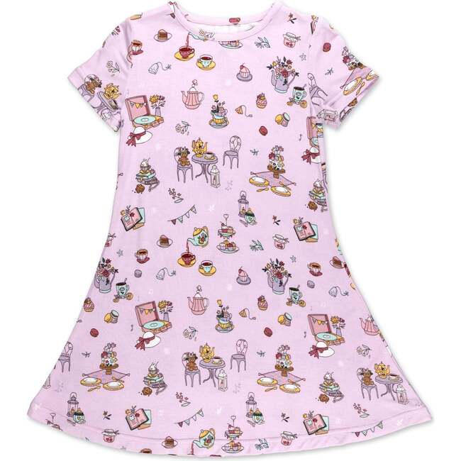Tea Party Girls' Short Sleeve Dress, Pink