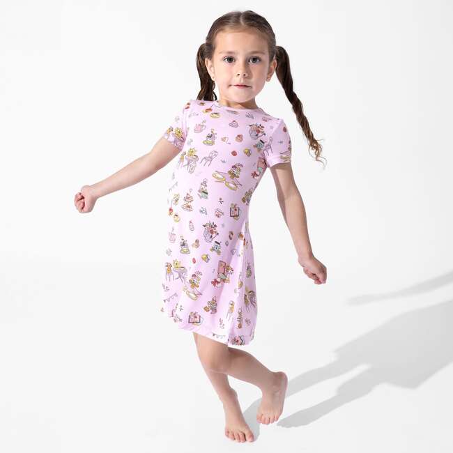 Tea Party Girls' Short Sleeve Dress, Pink - Dresses - 4