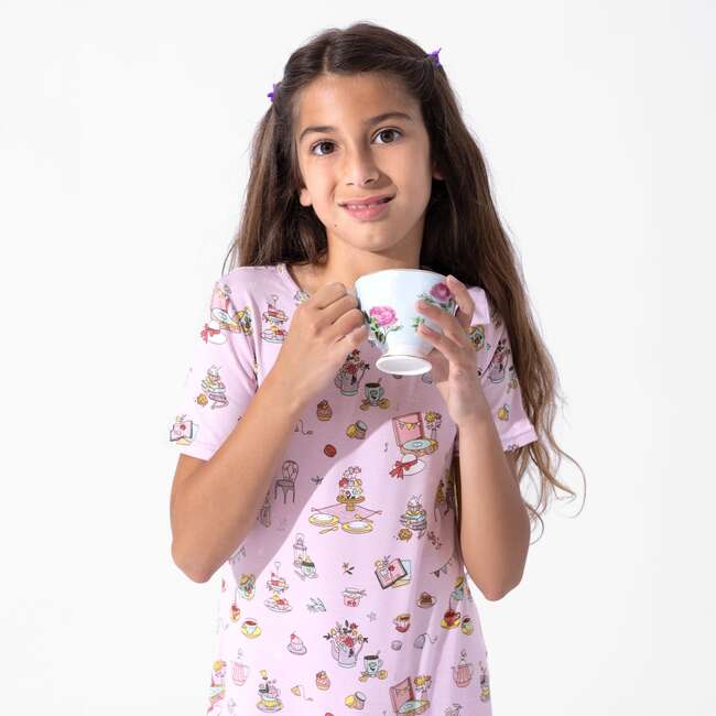 Tea Party Girls' Short Sleeve Dress, Pink - Dresses - 5