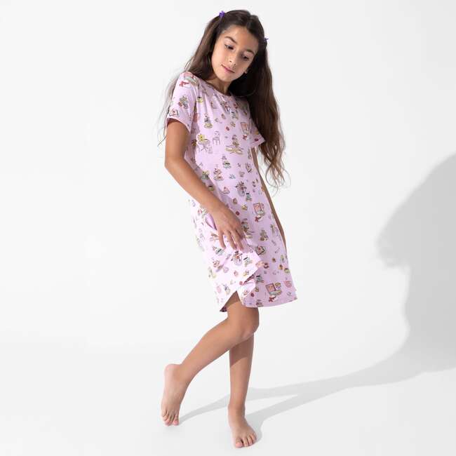 Tea Party Girls' Short Sleeve Dress, Pink - Dresses - 6