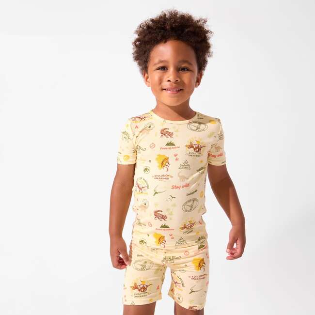 Jurassic Park: Origins Kids Pajama Short Set, Beige - Pajamas - 2